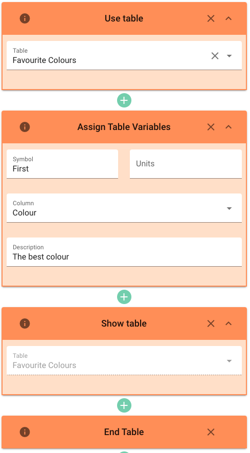 table assign